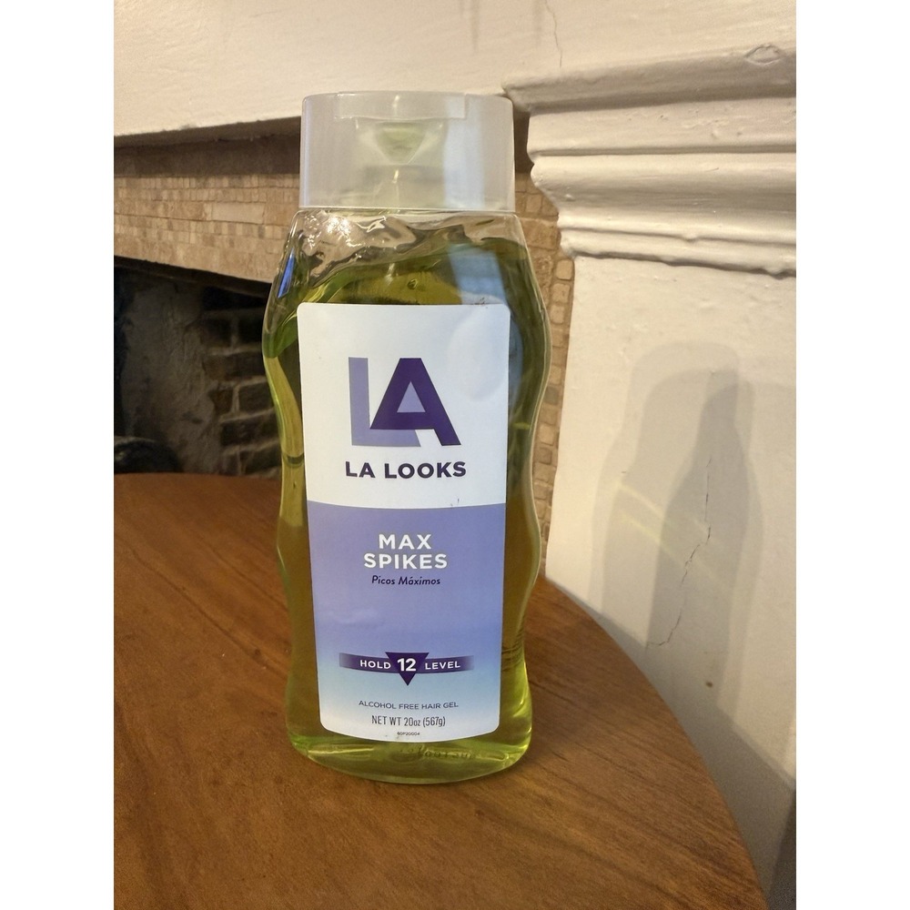 LA Looks Max Spikes Hold Level 12 Alcohol Free Hair Gel Green, 20oz Discontinued